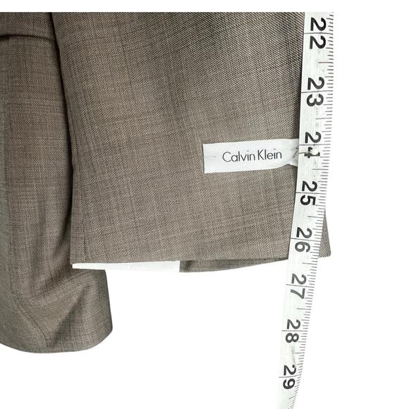 Calvin Klein Blazer Mens 42 Long Tan 100% Wool Suit Jacket Sport Coat New - Picture 10 of 15